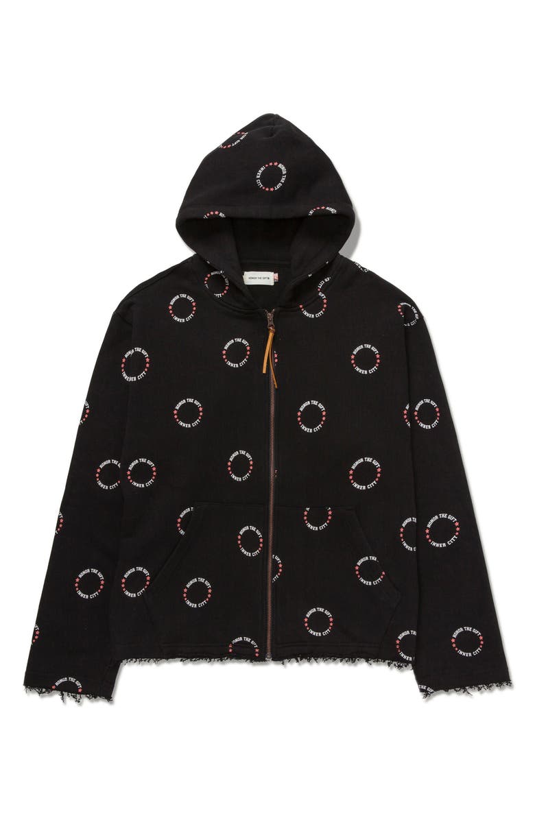 HONOR THE GIFT Front Zip Oversize Cotton Zip-Up Hoodie, Alternate, color,