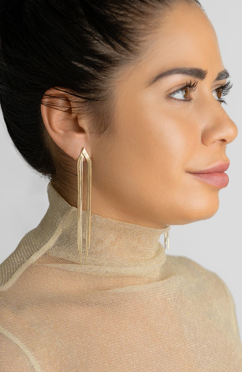 Adornia Strand Chain Drop Earrings, Alternate, color, Gold