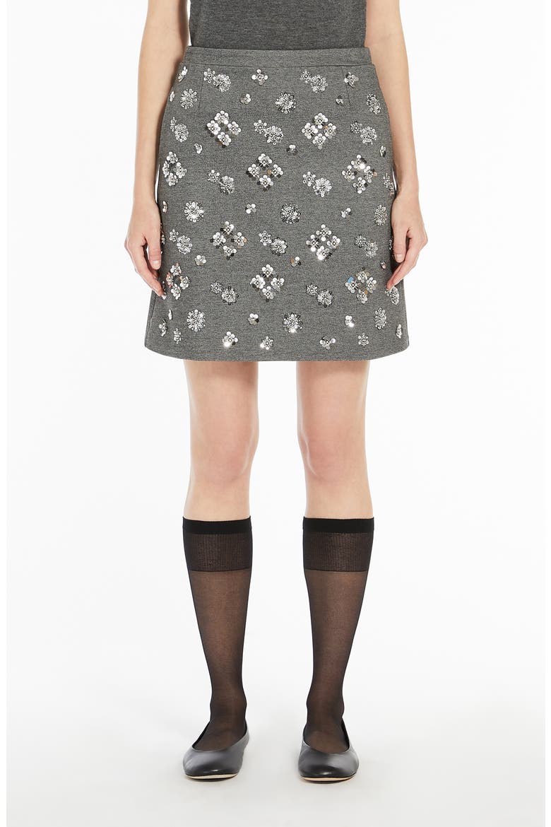 Monza Sequin Miniskirt, Main, color, MEDIUM GREY