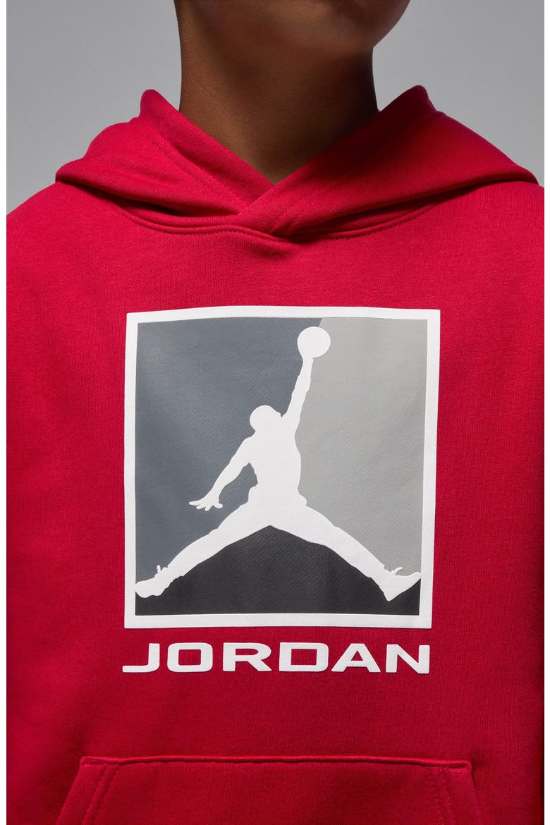 Kids' MJ Essentials Fleece Graphic Hoodie, Alternate, color, GYM RED