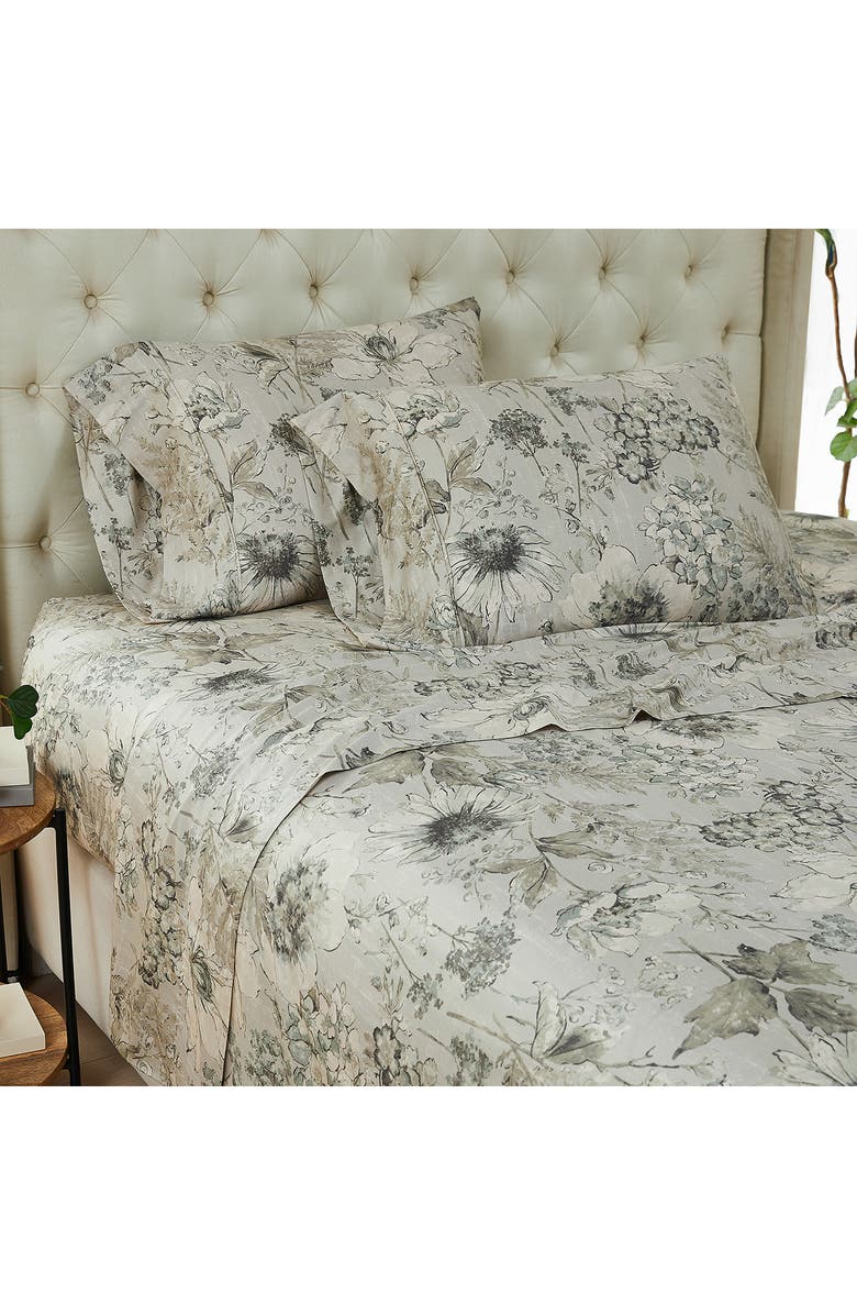 SOUTHSHORE FINE LINENS Skye Collection Extra Deep Cotton Sheet Set, Alternate, color, Natural