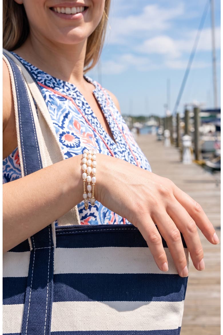 Florence Freshwater Pearl Wrap Bracelet, Alternate, color, GOLD