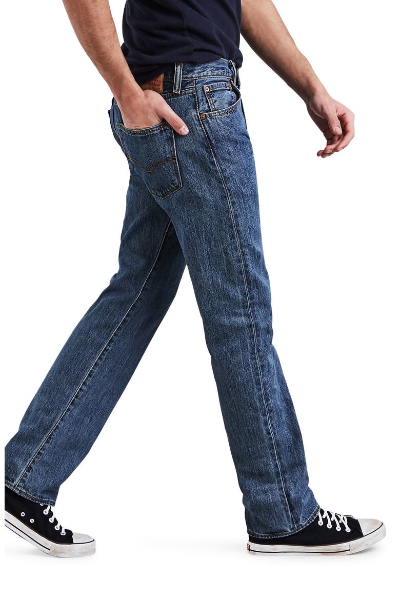 Levi's® 501® Original Straight Leg Jeans, Alternate, color, MEDIUM STONEWASH