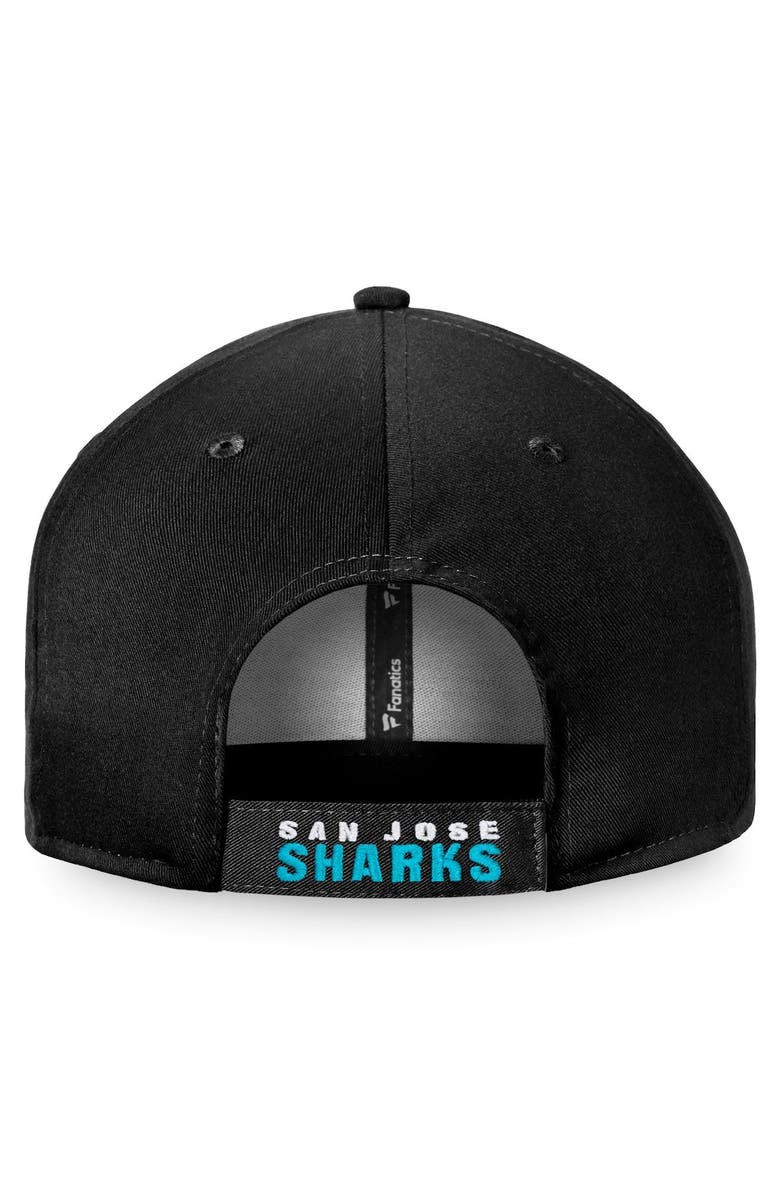 FANATICS Men's Fanatics Branded Black San Jose Sharks Core Adjustable Hat, Alternate, color,