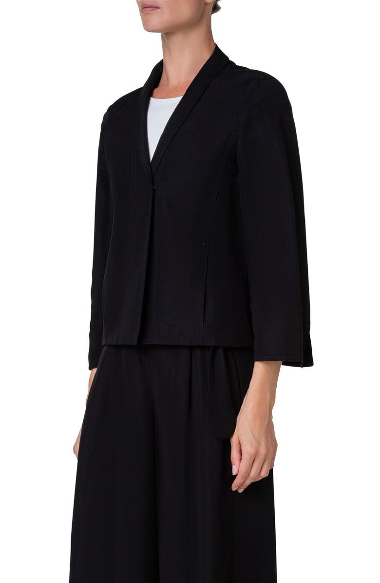 Akris punto Boxy Shawl Collar Jacket, Alternate, color, 