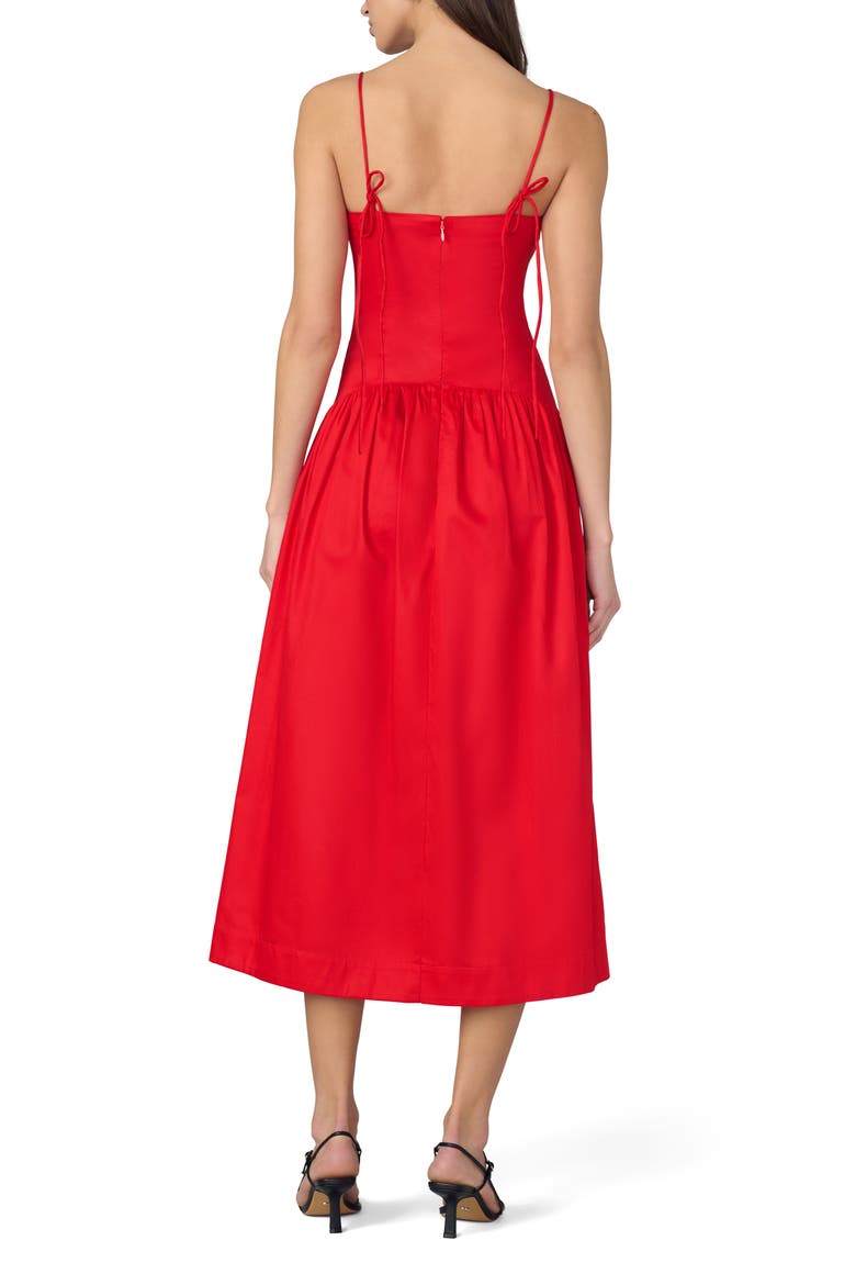 The Mara Sleeveless Midi Dress, Alternate, color, CHERRY RED