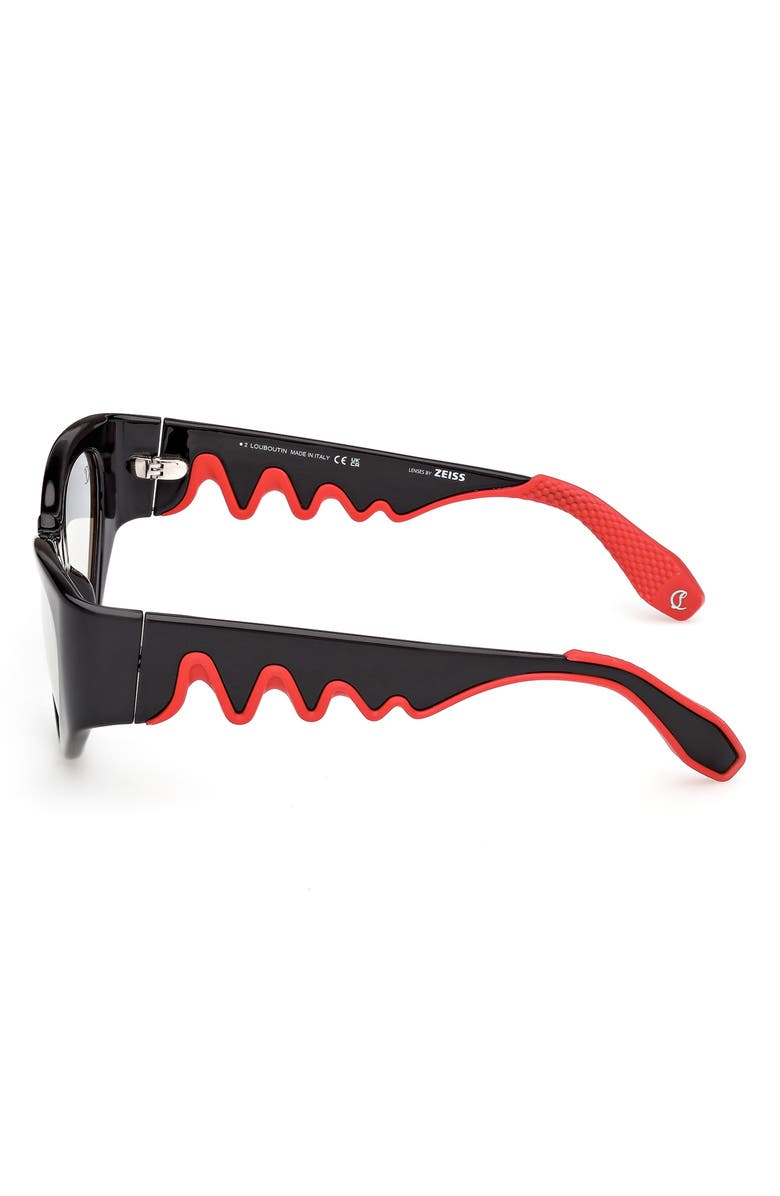 Christian Louboutin 54mm Loubishark Cat Eye Sunglasses, Alternate, color, Black/ Light Smoke