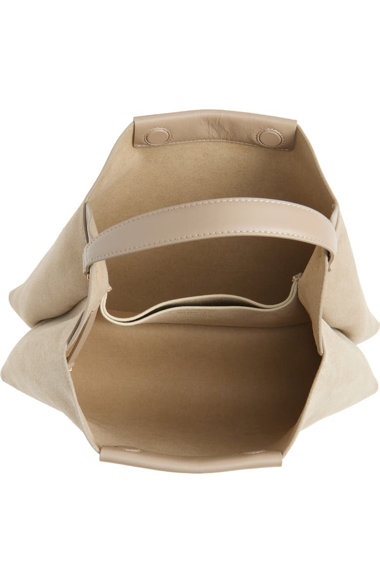 Ree Projects Medium Elieze Suede Top Handle Bag, Alternate, color, Sandstone