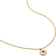 Monica Vinader February Birthstone Amethyst Pendant Necklace