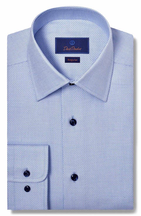 Regular Fit Micro Dobby Dress Shirt