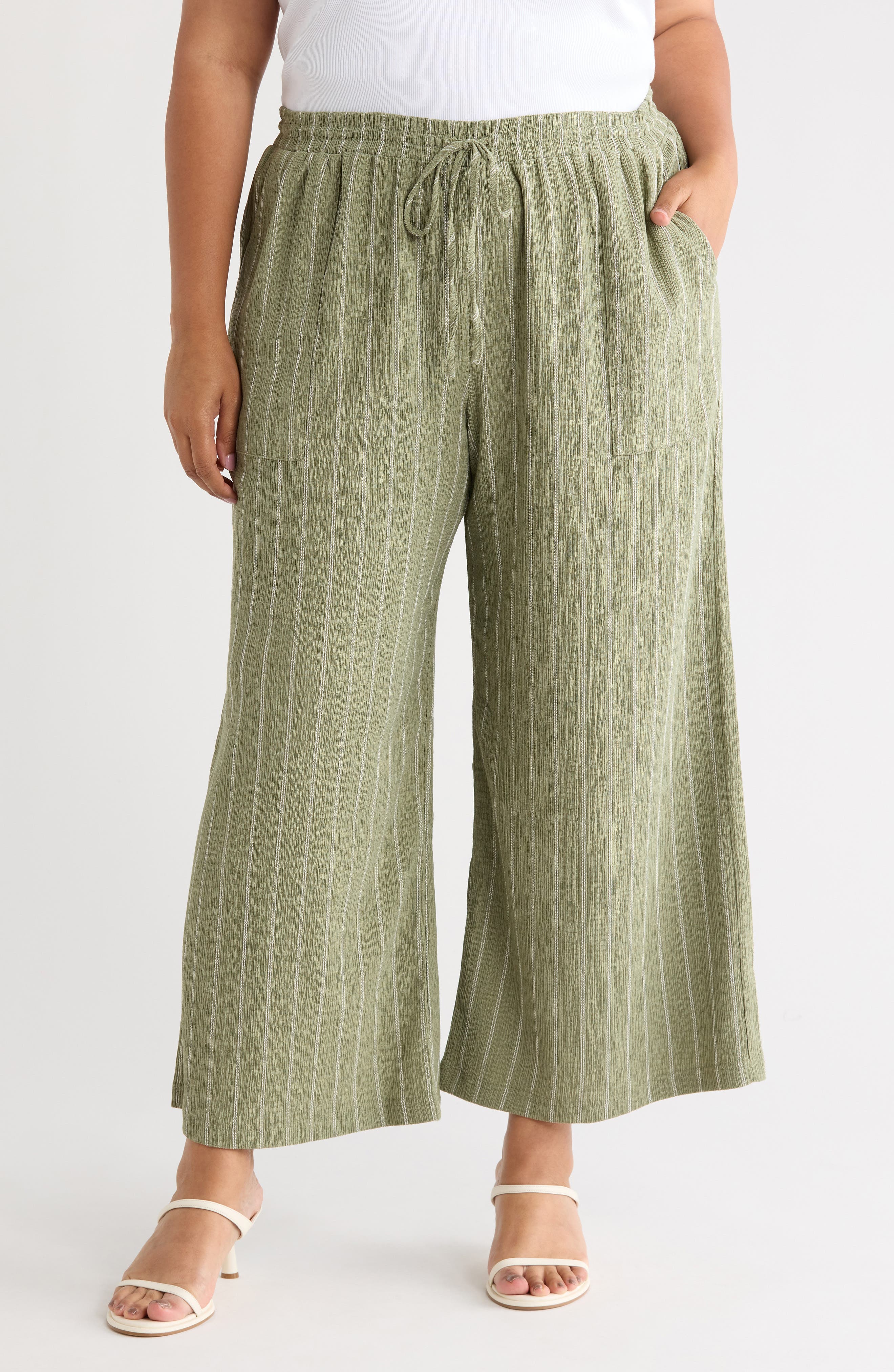 OLIVE ACORN- IVORY RITA STRIPE