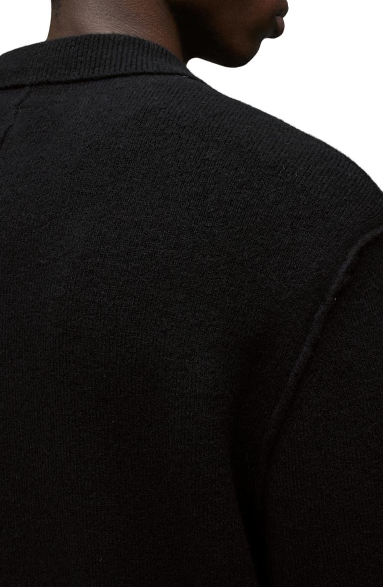 AllSaints Statten Long Sleeve Polo Sweater, Alternate, color, 