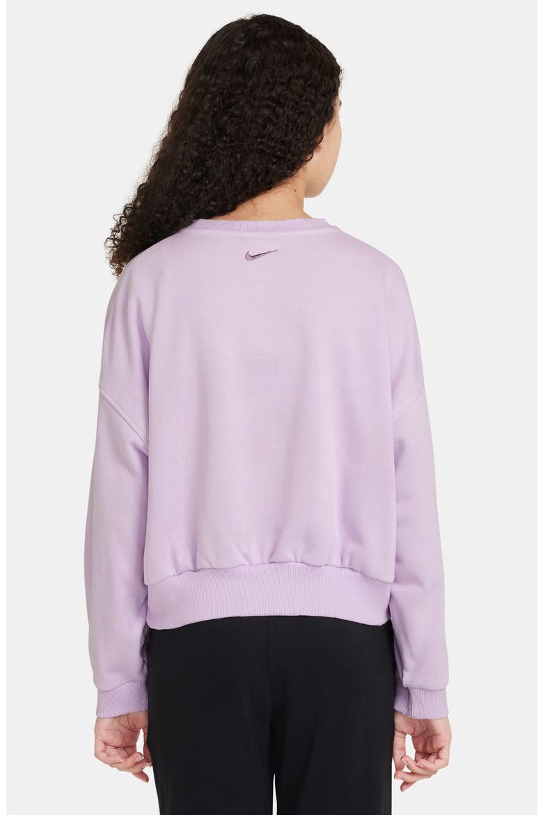 Kids' Sportswear Club Boxy Sweatshirt, Alternate, color, DOLL/ TAUPE GREY