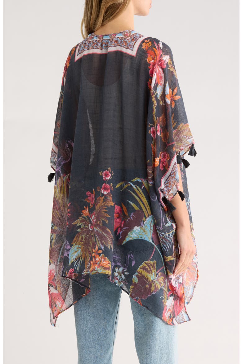 Tropical Floral Topper, Alternate, color, BLACK