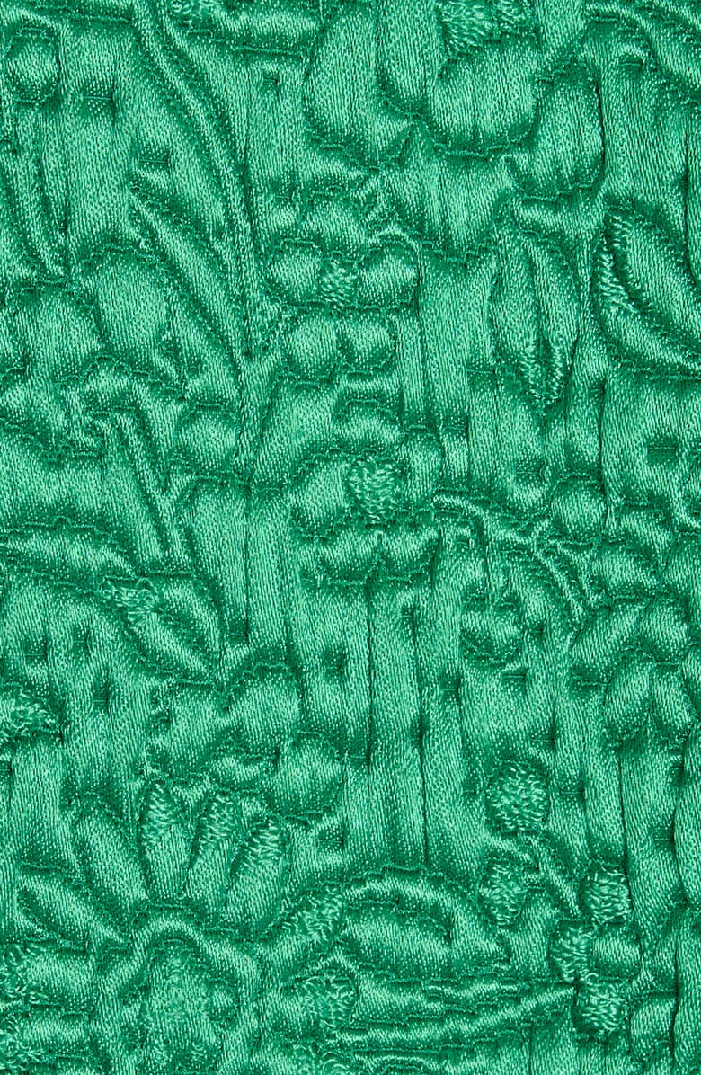 Valentino Garavani Après L'Hiver Floral Matelassé Crop Jacket, Alternate, color, Green