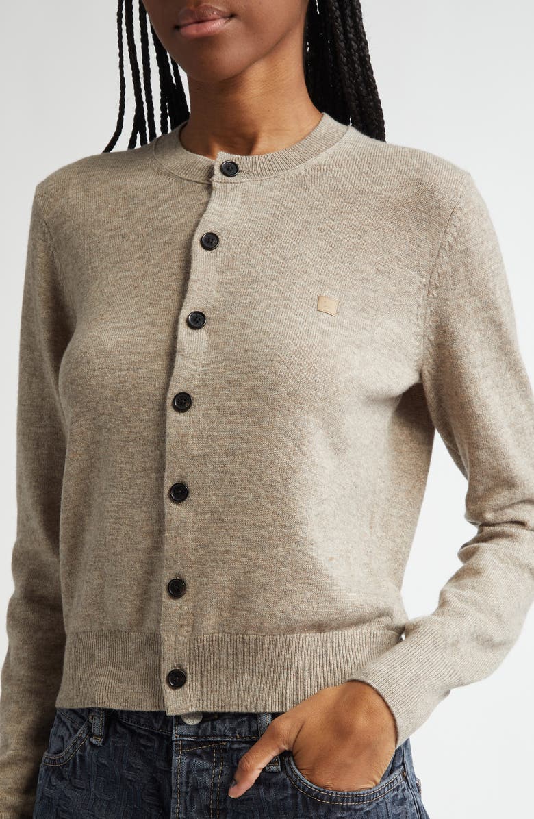 Acne Studios Ken Core Wool & Yak Hair Cardigan, Alternate, color, 