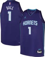 Jordan Brand Youth Jordan Brand LaMelo Ball Purple Charlotte Hornets Swingman Jersey - Statement Edition