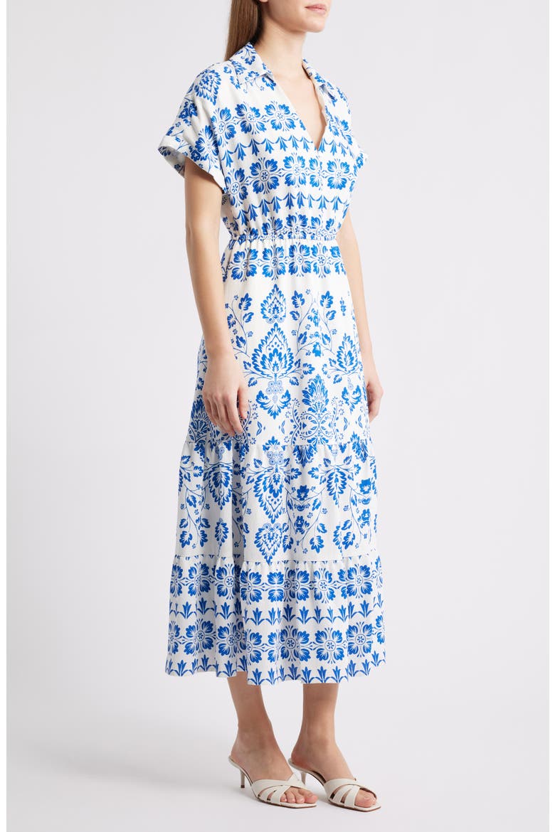 Mixed Paisley Print Dress, Alternate, color, NAVY/ WHITE