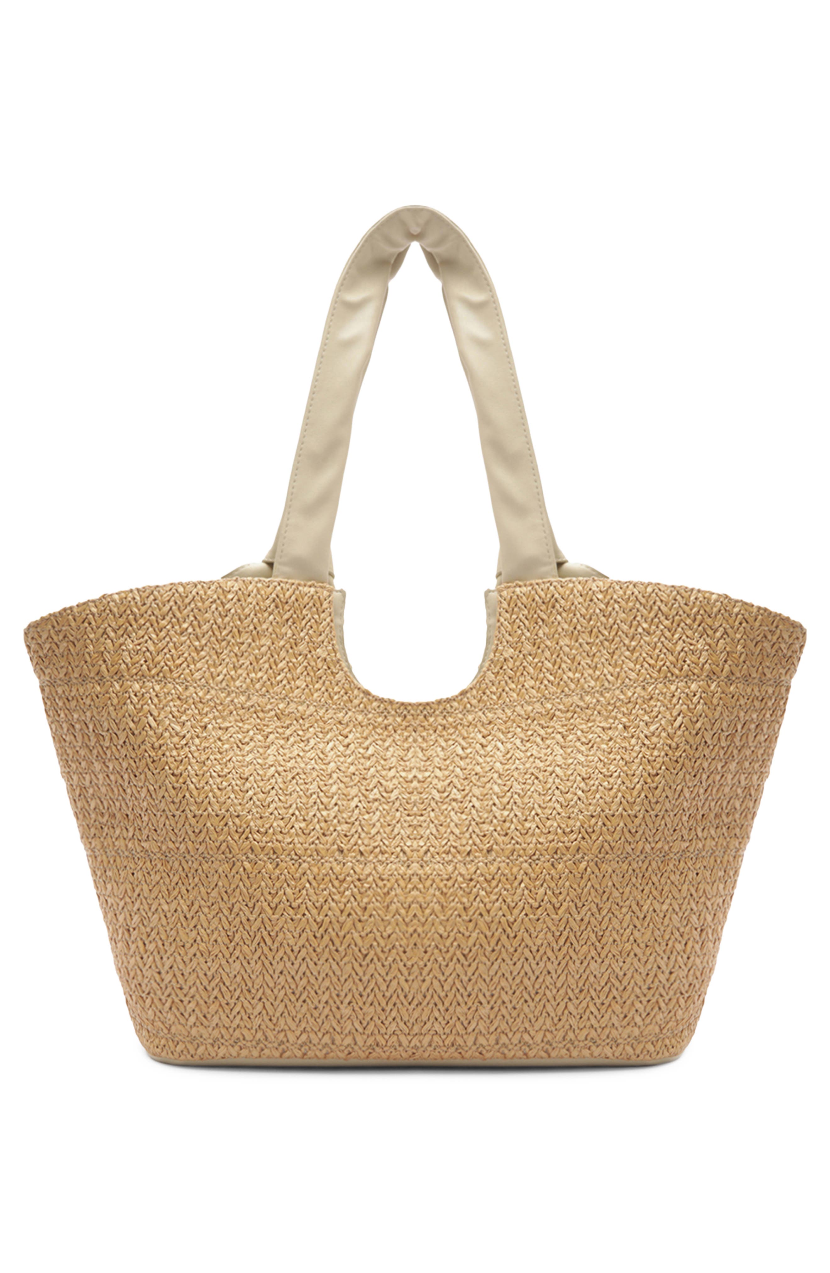 Arezzo Large Carmela Shopper Bag, Alternate, color, Natural/ Panacota