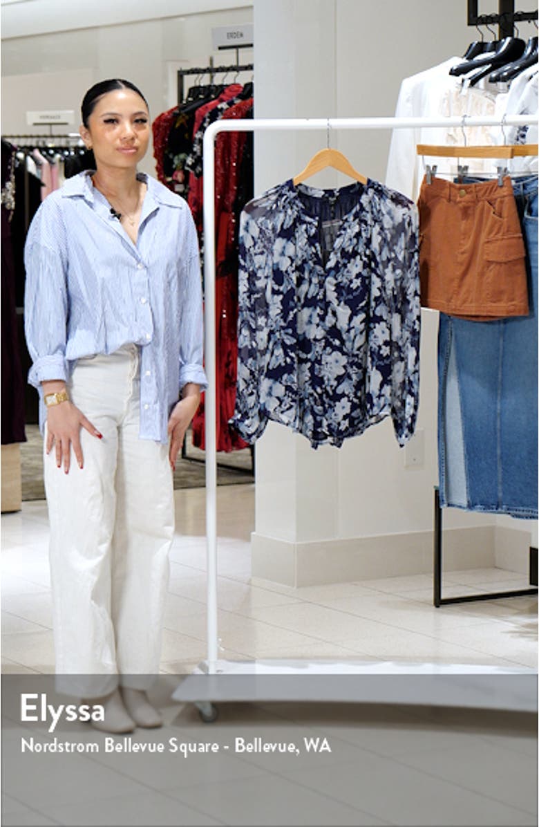 Nessie Pleated Floral Top, sales video thumbnail