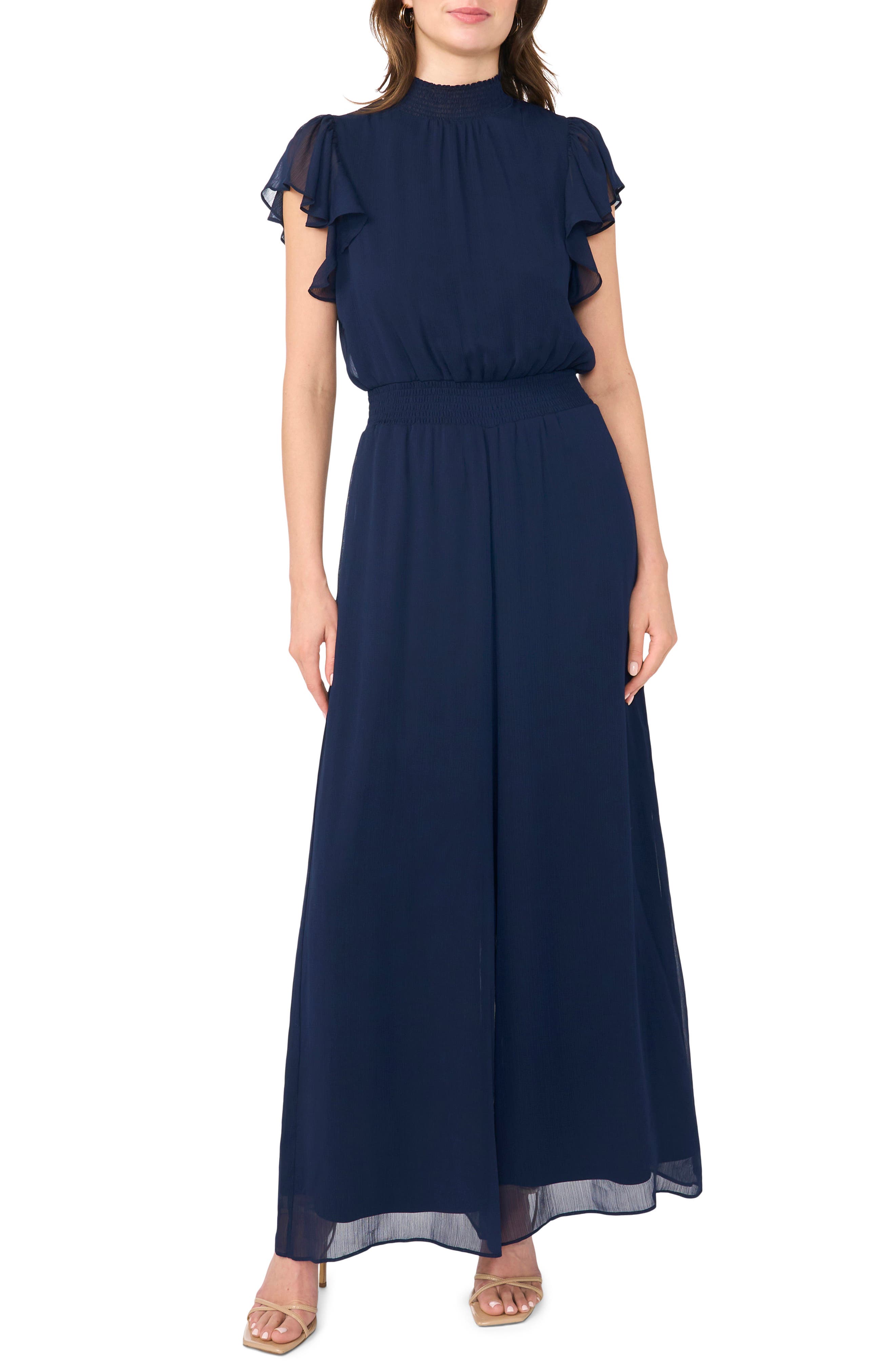 Smocked Waist Jumpsuit