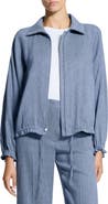 Theory Drawstring Hem Linen Blend Jacket