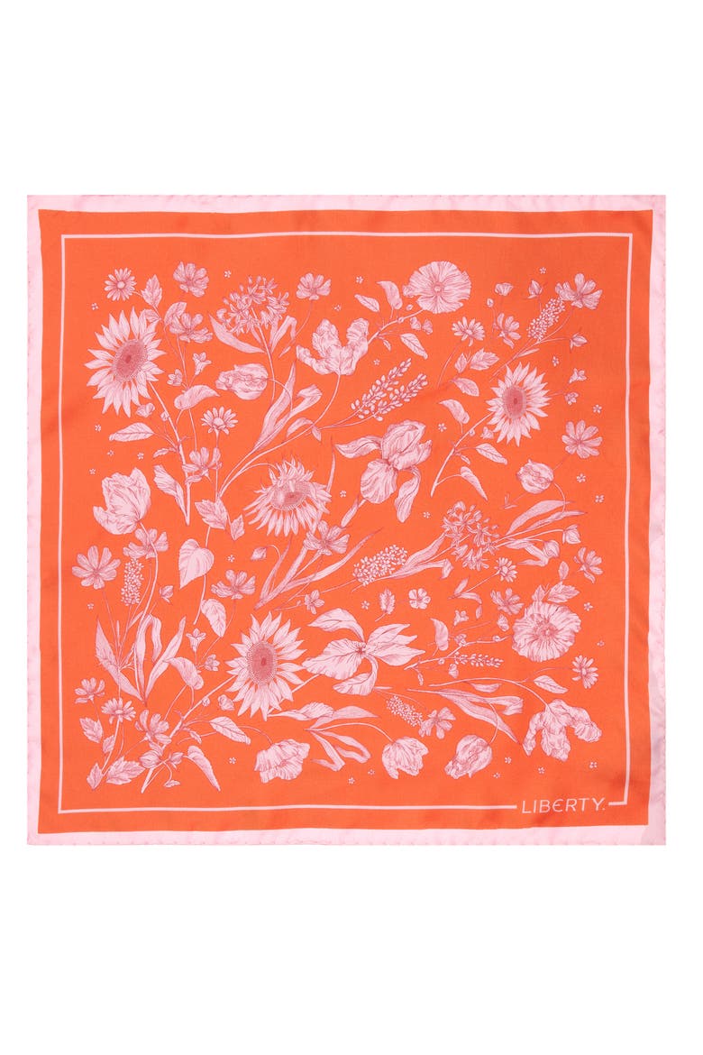 Mono Muse Silk Square Scarf, Main, color, RED