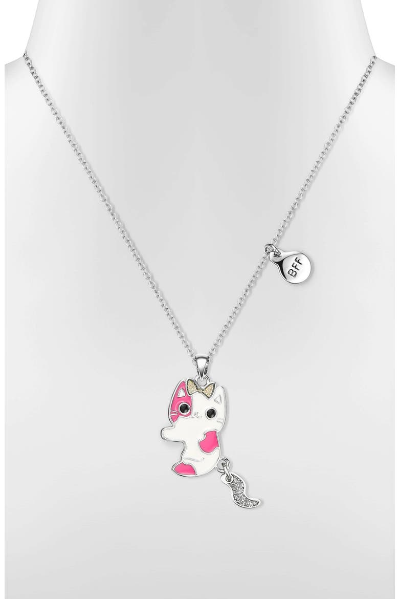 Kids' BFF Magnetic Cat Necklace Set, Alternate, color, PINK