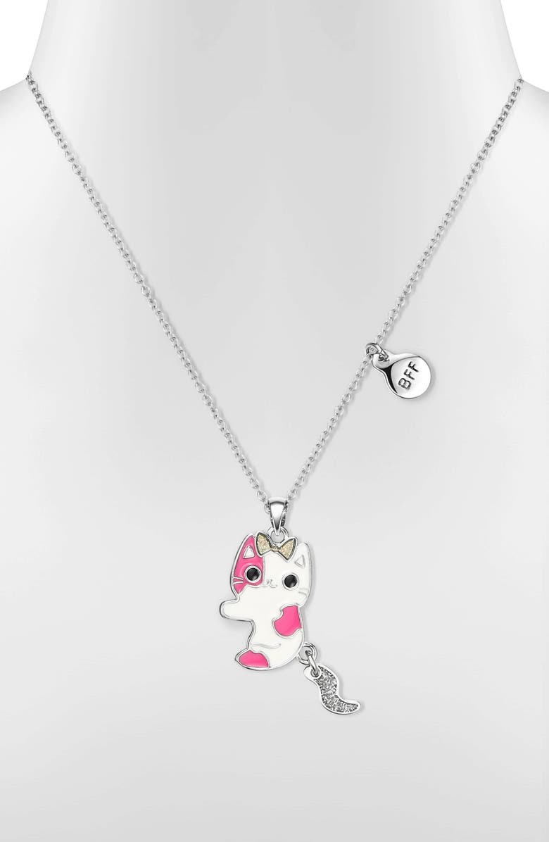 Lily Nily Kids' BFF Magnetic Cat Necklace Set, Alternate, color, Pink