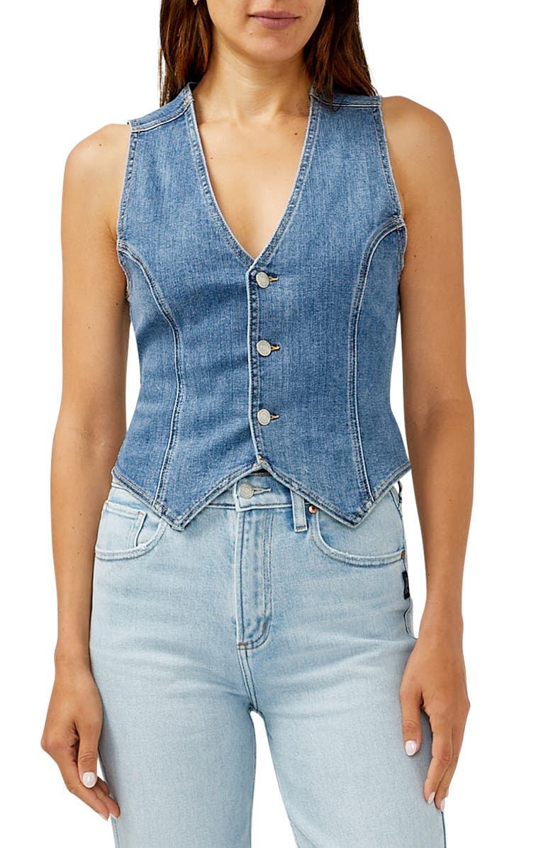 Silver Jeans Co. Classic Denim Vest, Main, color,