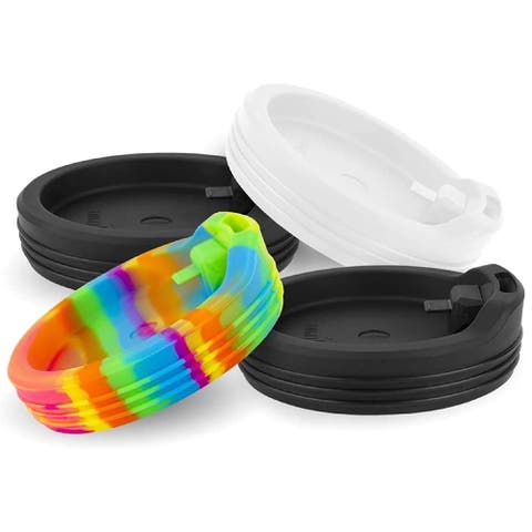 Silicone Travel Cup Lids 8 oz Set of 4