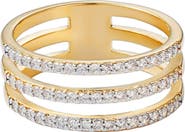 Adornia Cubic Zirconia Triple Band Ring