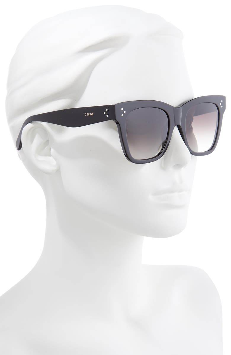 CELINE 52mm Gradient Adjusted Fit Round Sunglasses, Alternate, color,