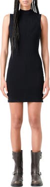 Grey Lab Sleeveless Ribbed Sweater Minidress