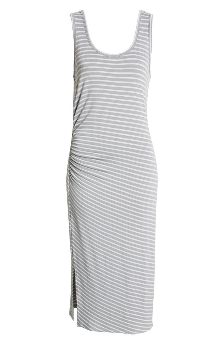 Caslon<sup>®</sup> Ruched Sleeveless Midi Tank Dress, Alternate, color, 