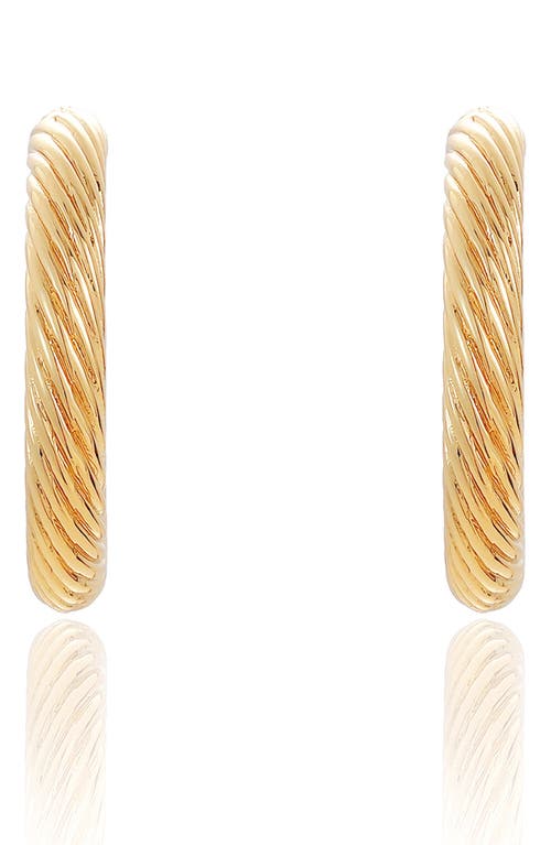 Ettika Twist Hoop Earrings In Gold