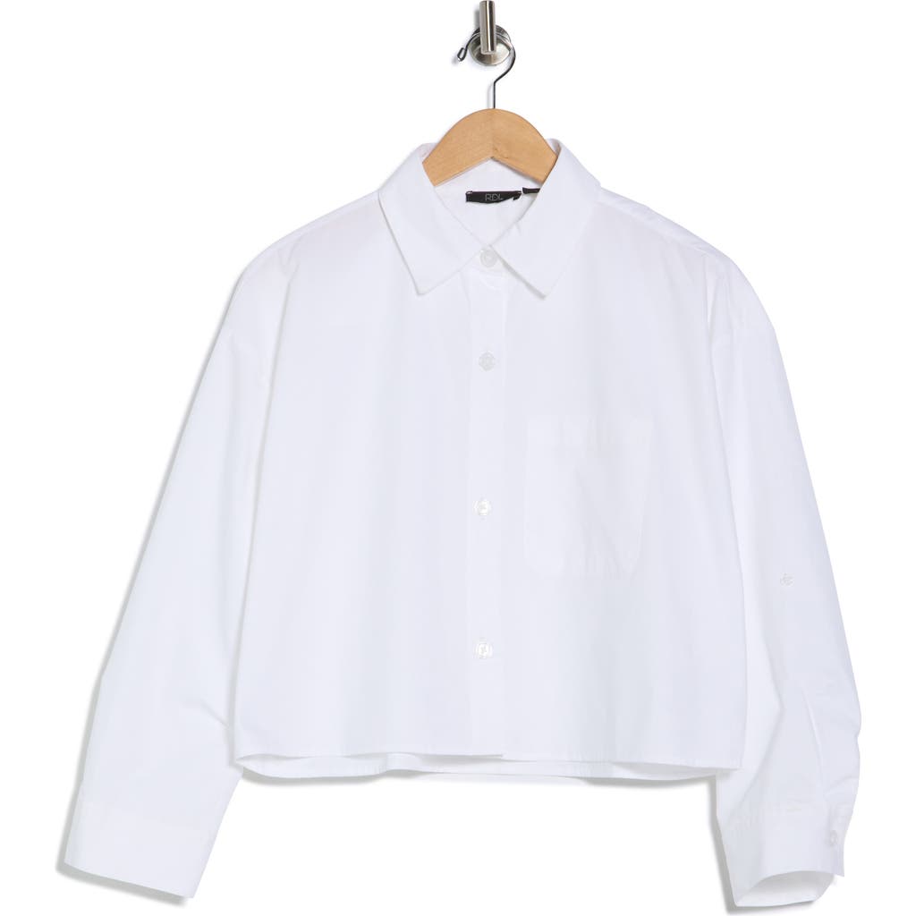 Rdi Long Sleeve Roll Cuff Shirt In White