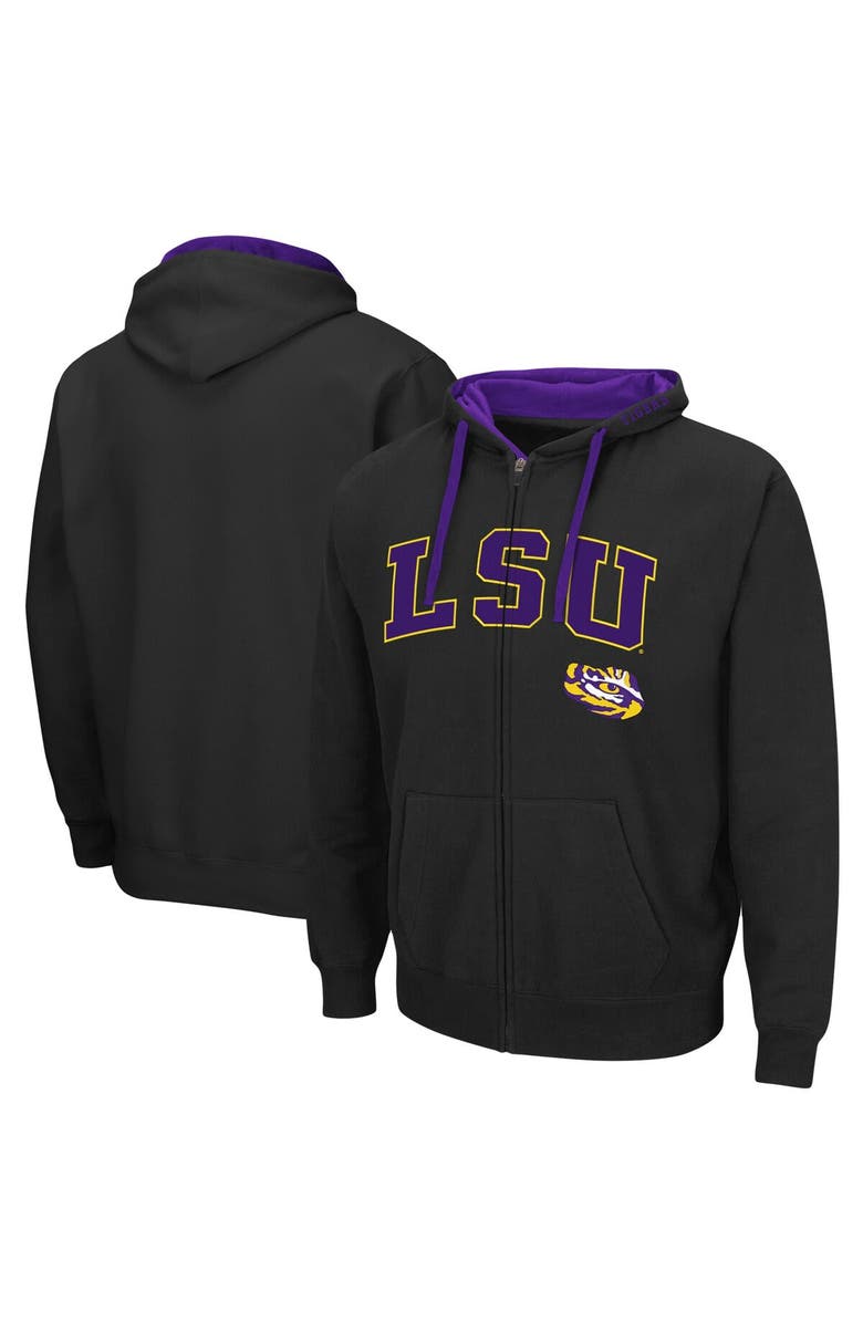 COLOSSEUM Men's Colosseum Black LSU Tigers Big & Tall Full-Zip Hoodie, Main, color, Black
