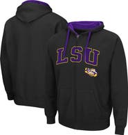 COLOSSEUM Men's Colosseum Black LSU Tigers Big & Tall Full-Zip Hoodie