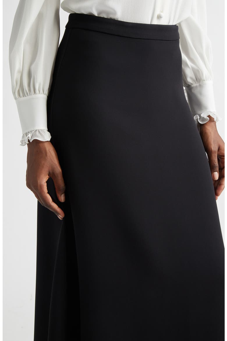 Silk Cady Couture Skirt, Alternate, color, BLACK