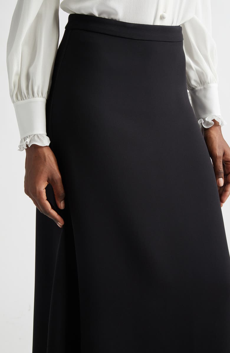 Valentino Silk Cady Couture Skirt, Alternate, color, Black