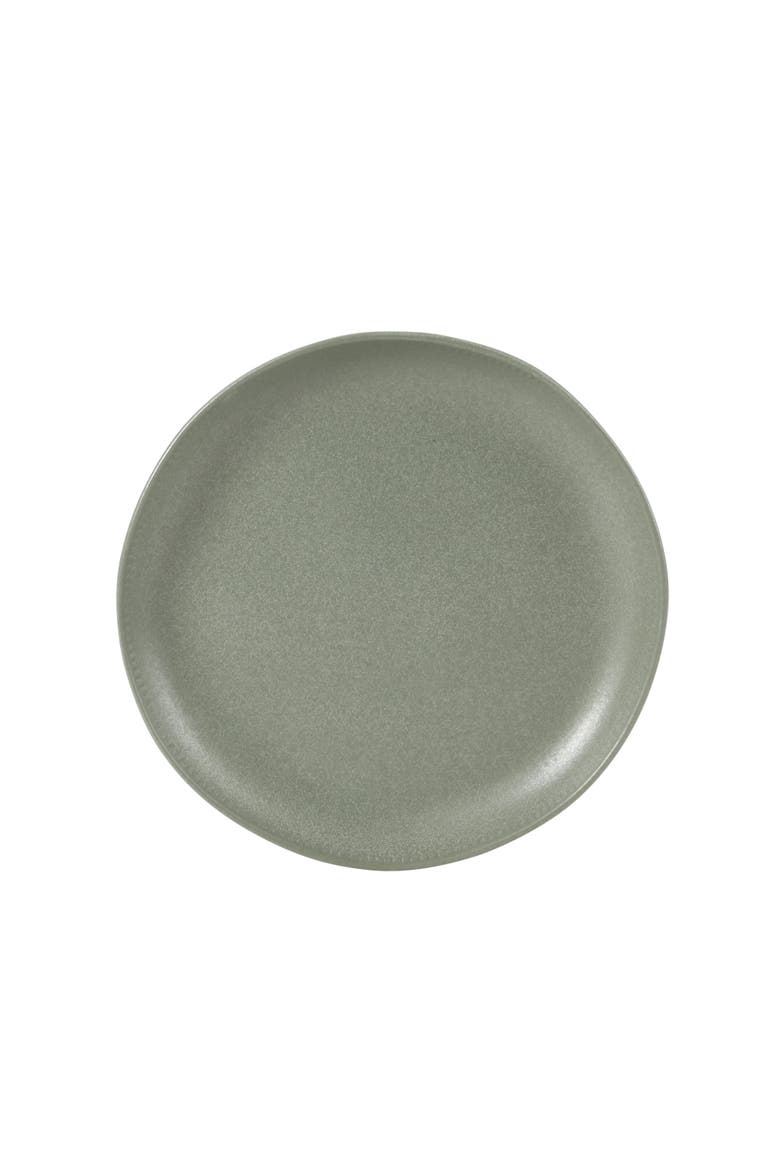 Menlo Park 16-Piece Stoneware Embossed Plates and Bowls Dinnerware Se, Alternate, color, Green
