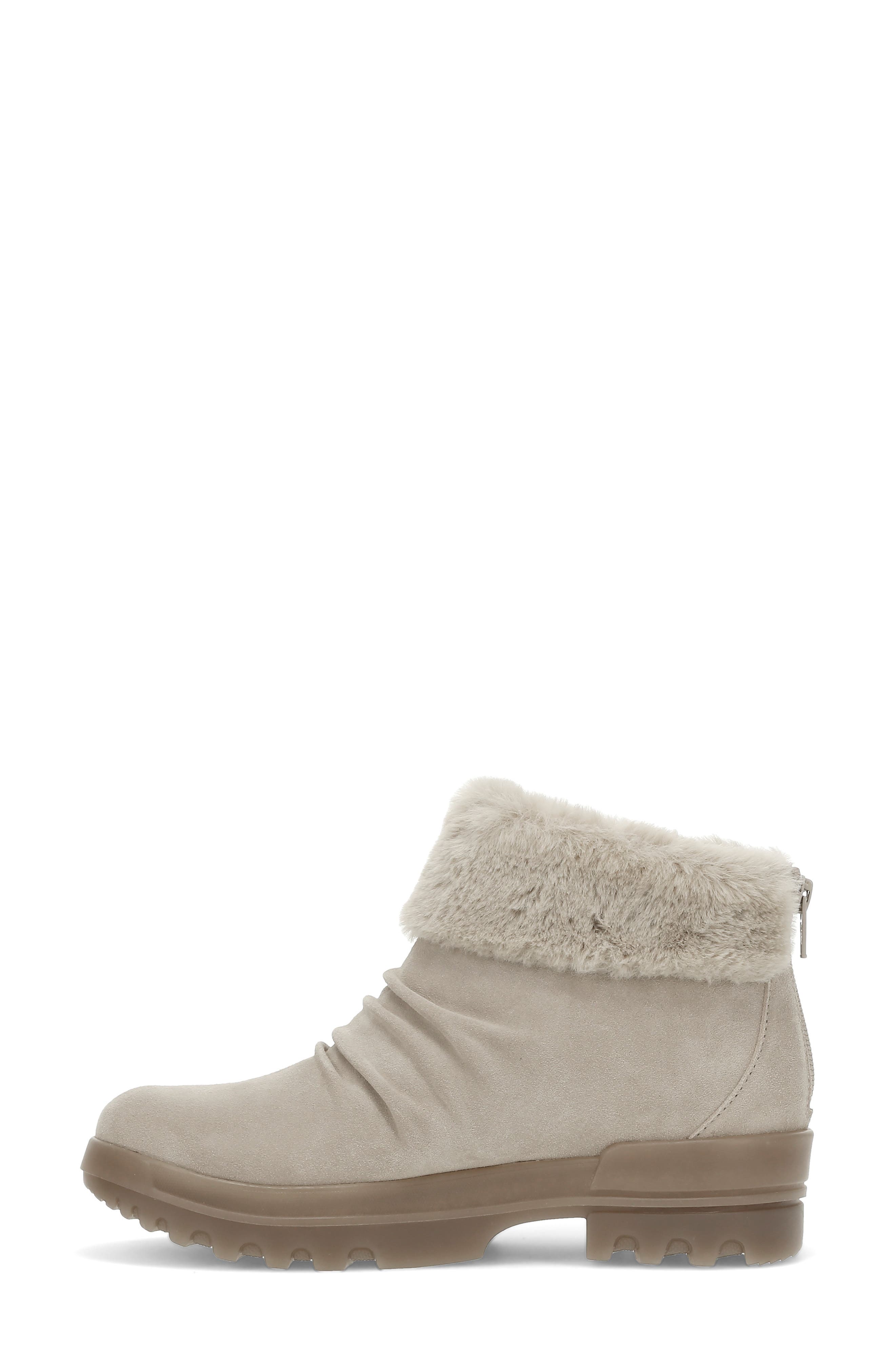 BARETRAPS Nuri Faux Fur Trim Cold Weather Bootie, Alternate, color, Taupe Ice Suede