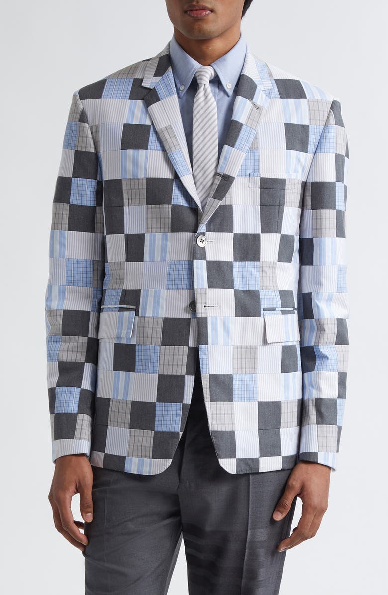Thom Browne Classic Fit 1 Patchwork Blazer, Main, color,