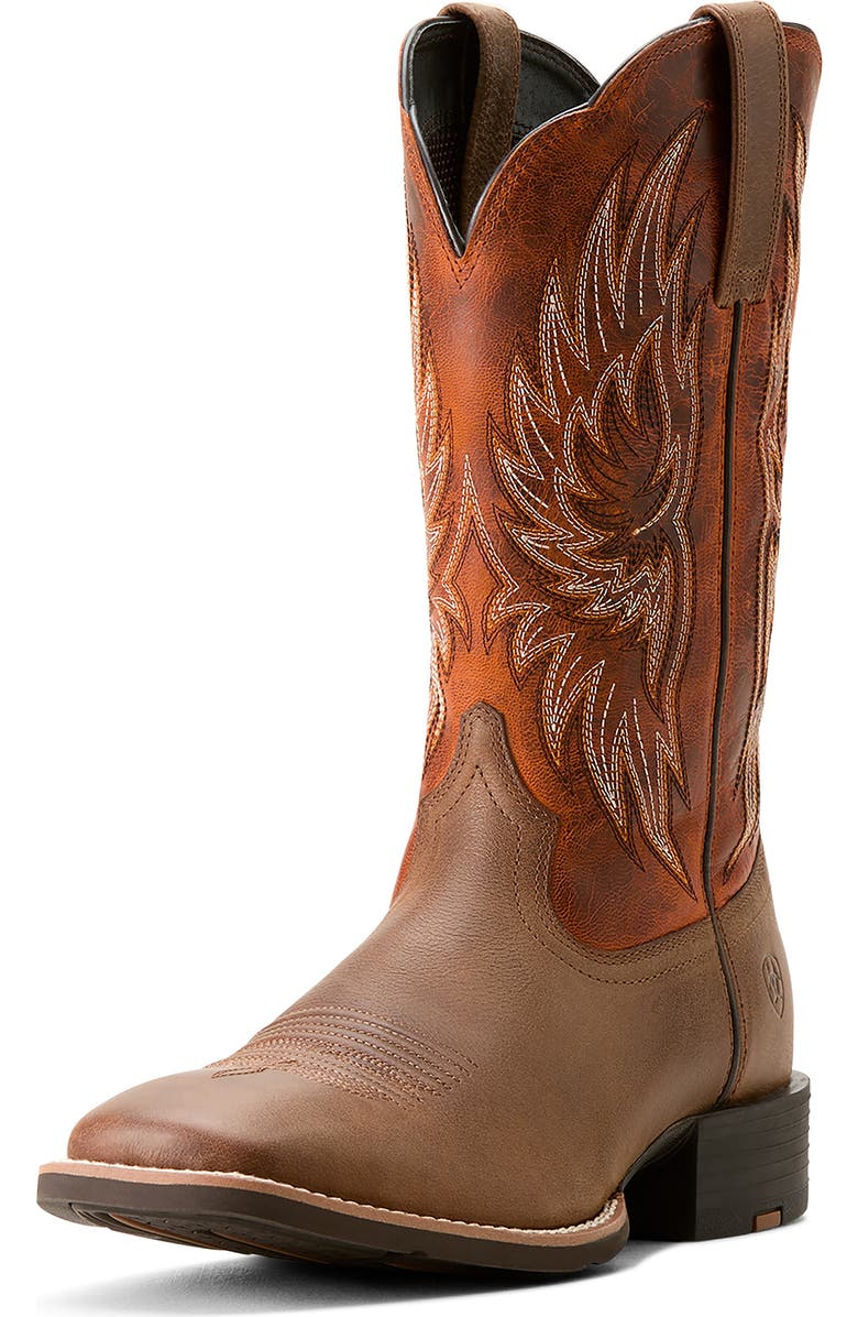 Ariat Sport Rider Cowboy Boot, Main, color, Vintage Oak/ Rustic Orange