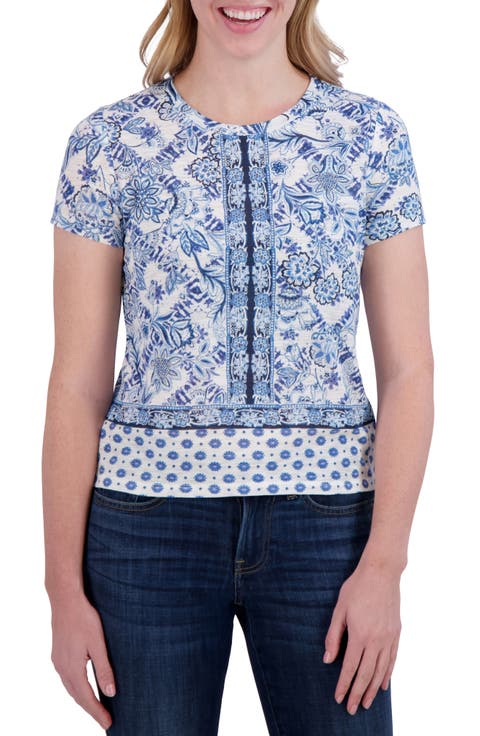 Floral Cotton & Modal T-Shirt