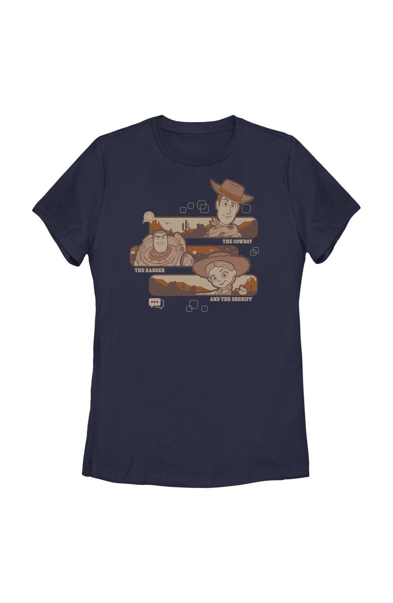 Toy Story 5 Women's Toy Story 5 Cowboy Ranger And Sheriff Graphic T-Shirt, Main, color, Navy Blue