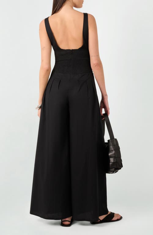 Weworewhat Pleated Wide Leg Jumpsuit