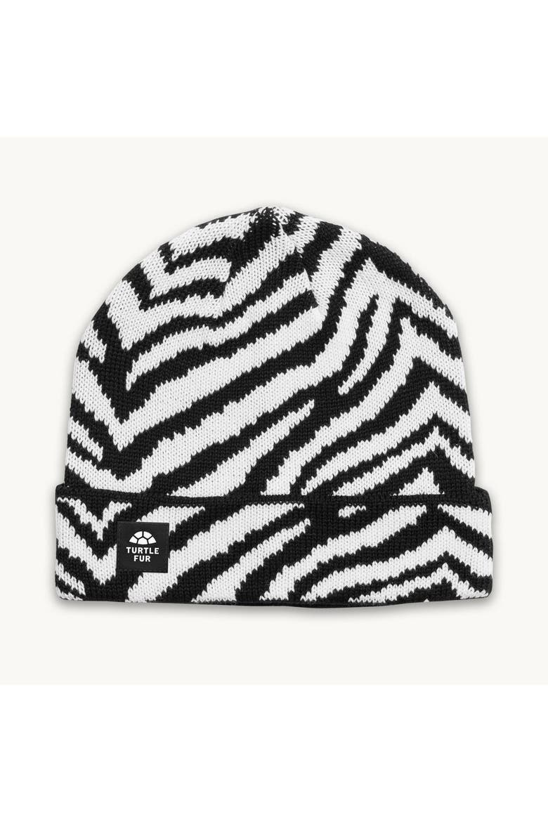 Zebralicious Winter Hat, Main, color, Black