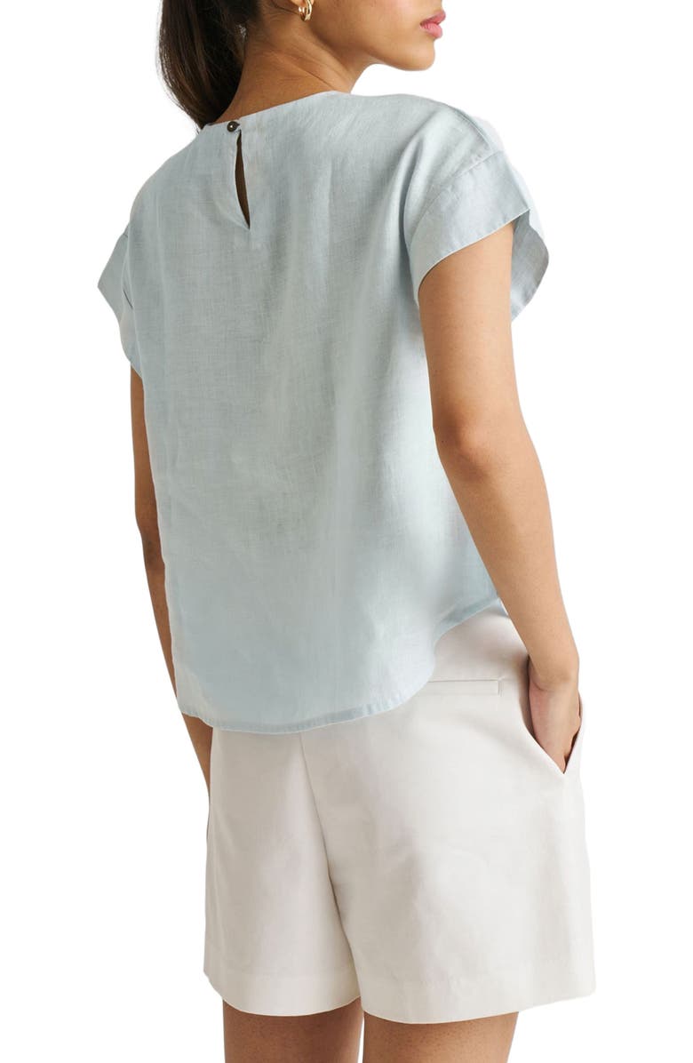 Reistor Cap Sleeved Everyday Top, Main, color, Summer Blue